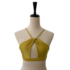 Tularosa Kenny Halter Style Bikini Top in Antique Moss Size Medium